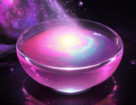 Melting Pink Bubblecore Object on Cosmic Altar