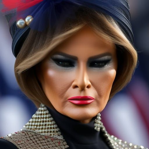 Melania Trump as Female Clown in Hyperrealistic Photo