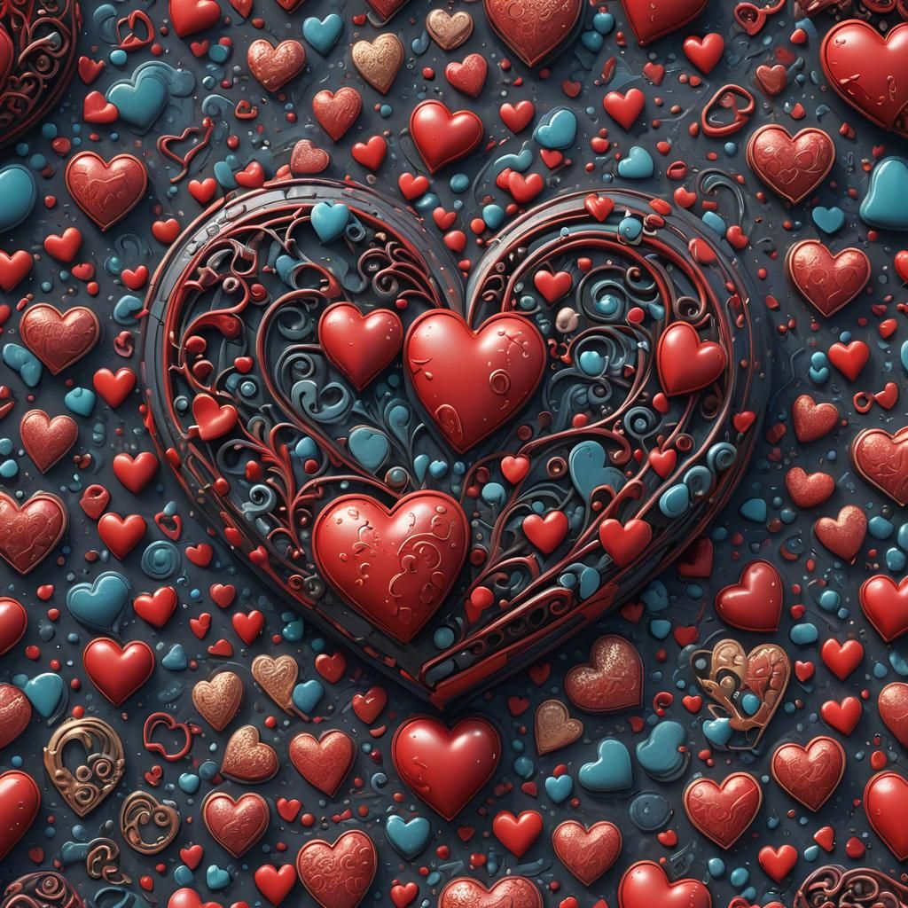 Detailed Love Heart Fantasy Concept Art