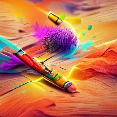Colorful Paintbrush Swish Artwork in 8K