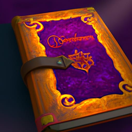Cursed Grimoire: Hyperdetailed Devil's Book in Deep Color