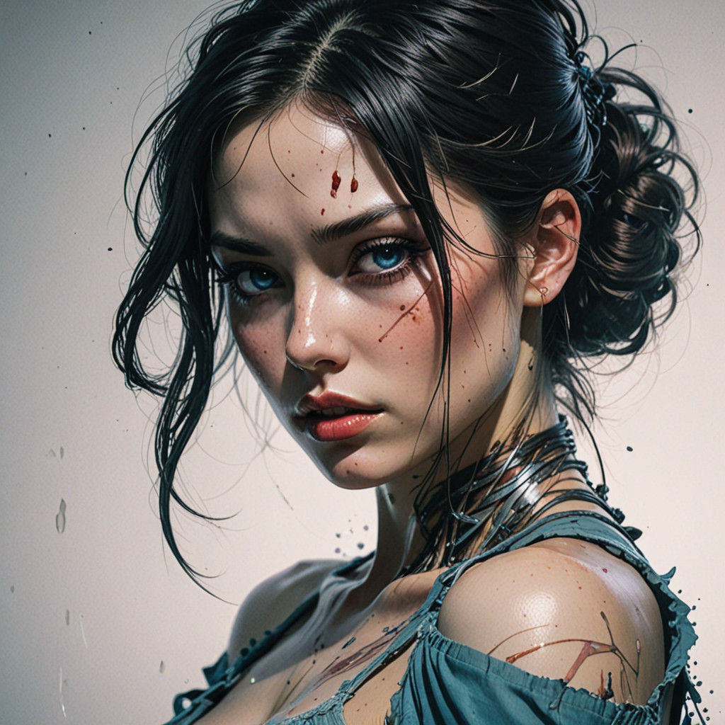 Moody Dark Fantasy Anime Art with Intense Shadows