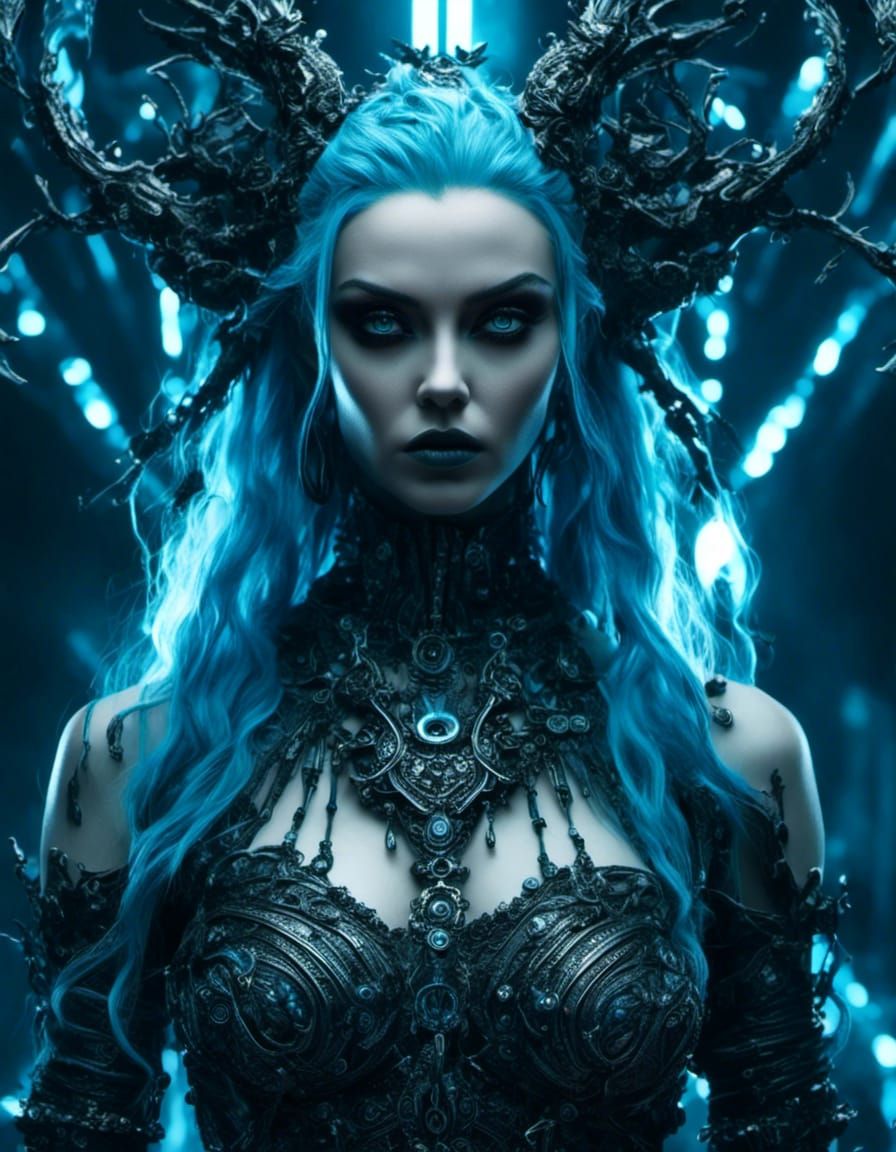 Hyperrealistic Re-L Portrait in Cyberpunk Style