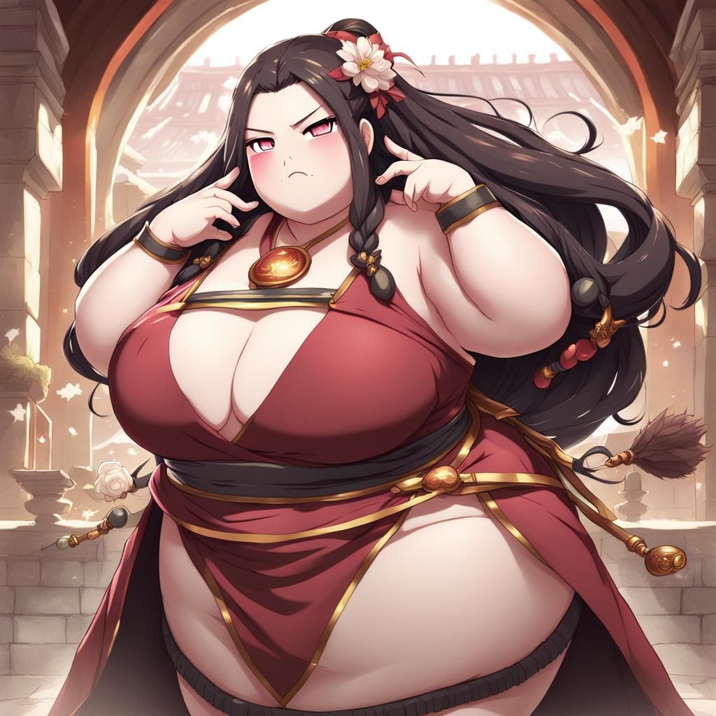 Obese Nezuko Kamado in Roman Empire Style