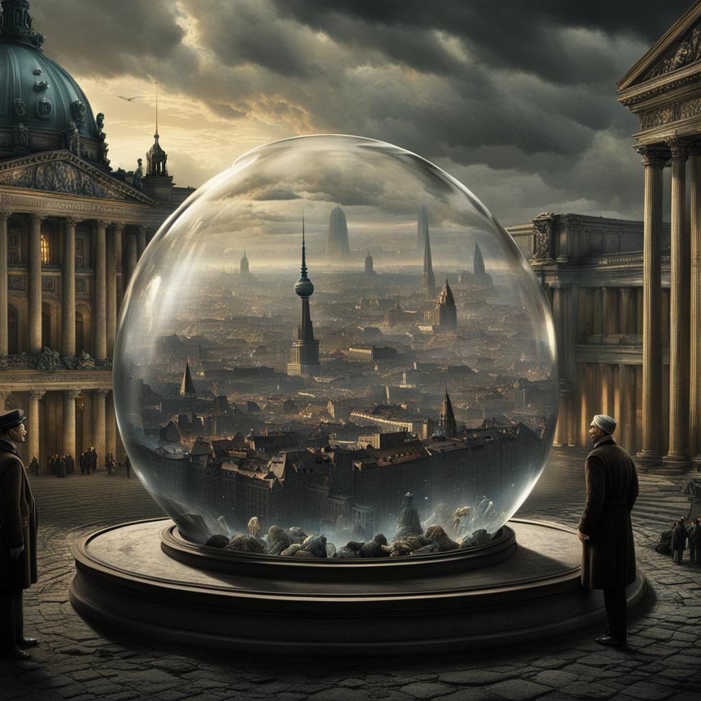 G7 Leaders View Berlin in Fishbowl, Digital Matte Painting