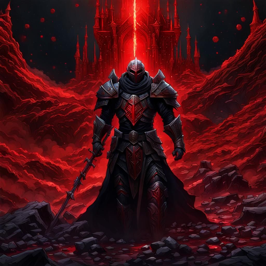 Fallen Knight Warlock of the Red Star