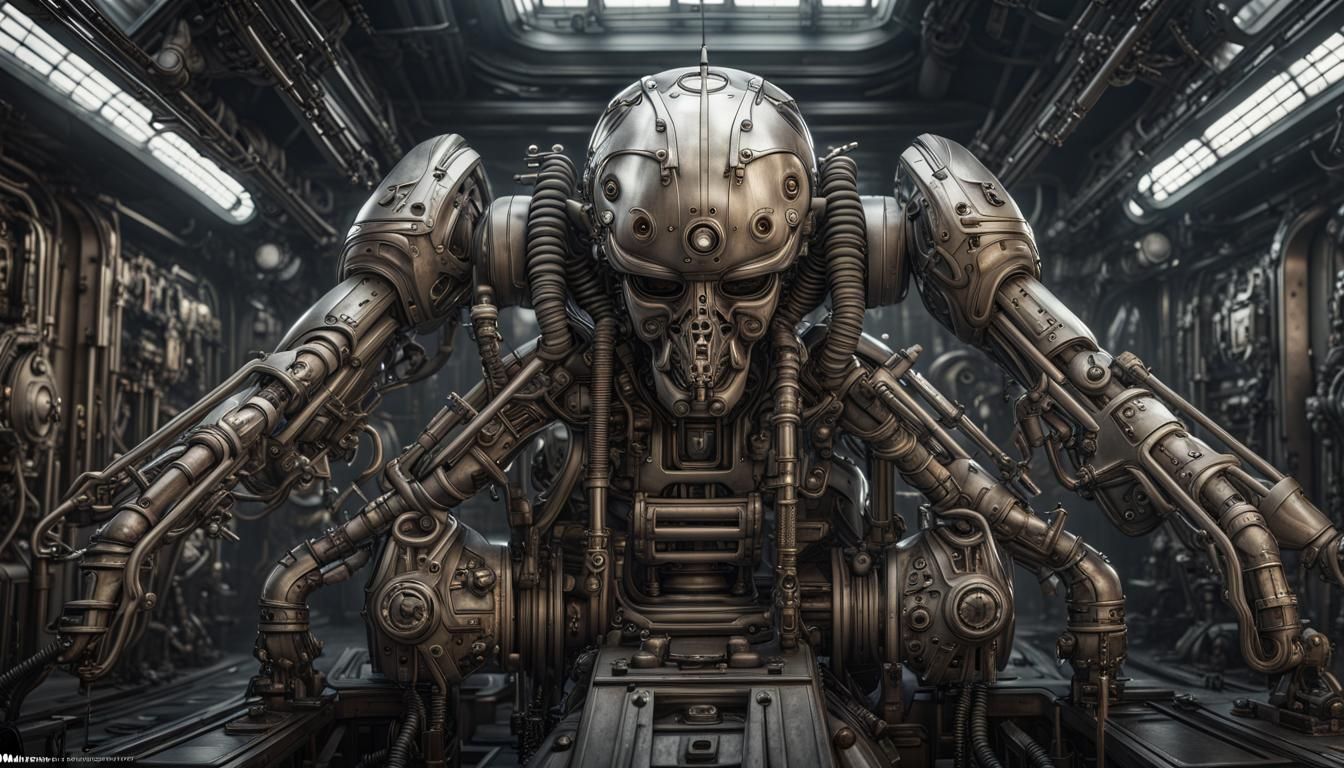 Dieselpunk Mech with Intricate Details in 8K