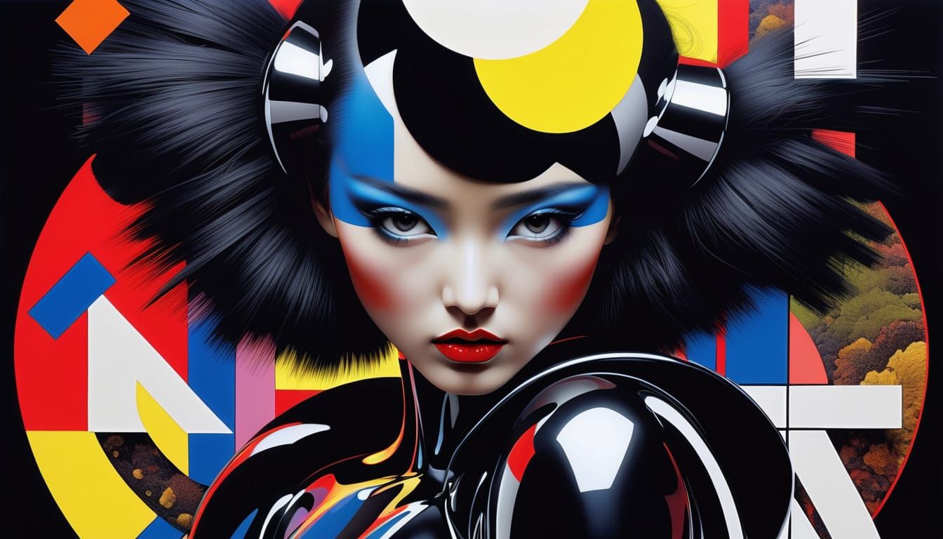 Futuristic Fine Art in Neon Minimalism