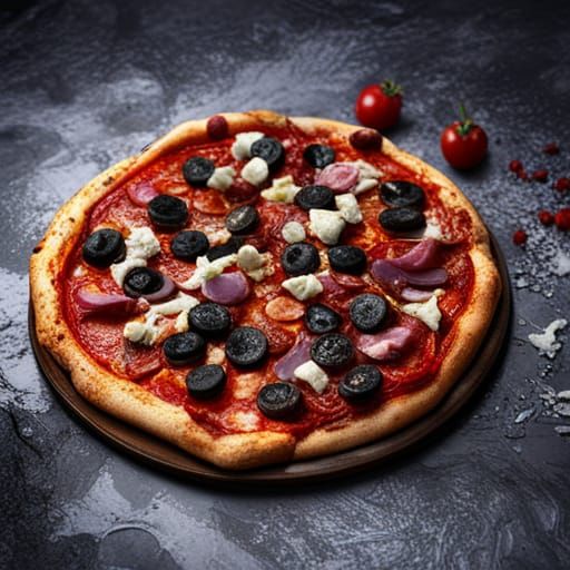 Detailed Pizza: Fantasy Concept Art in 8K