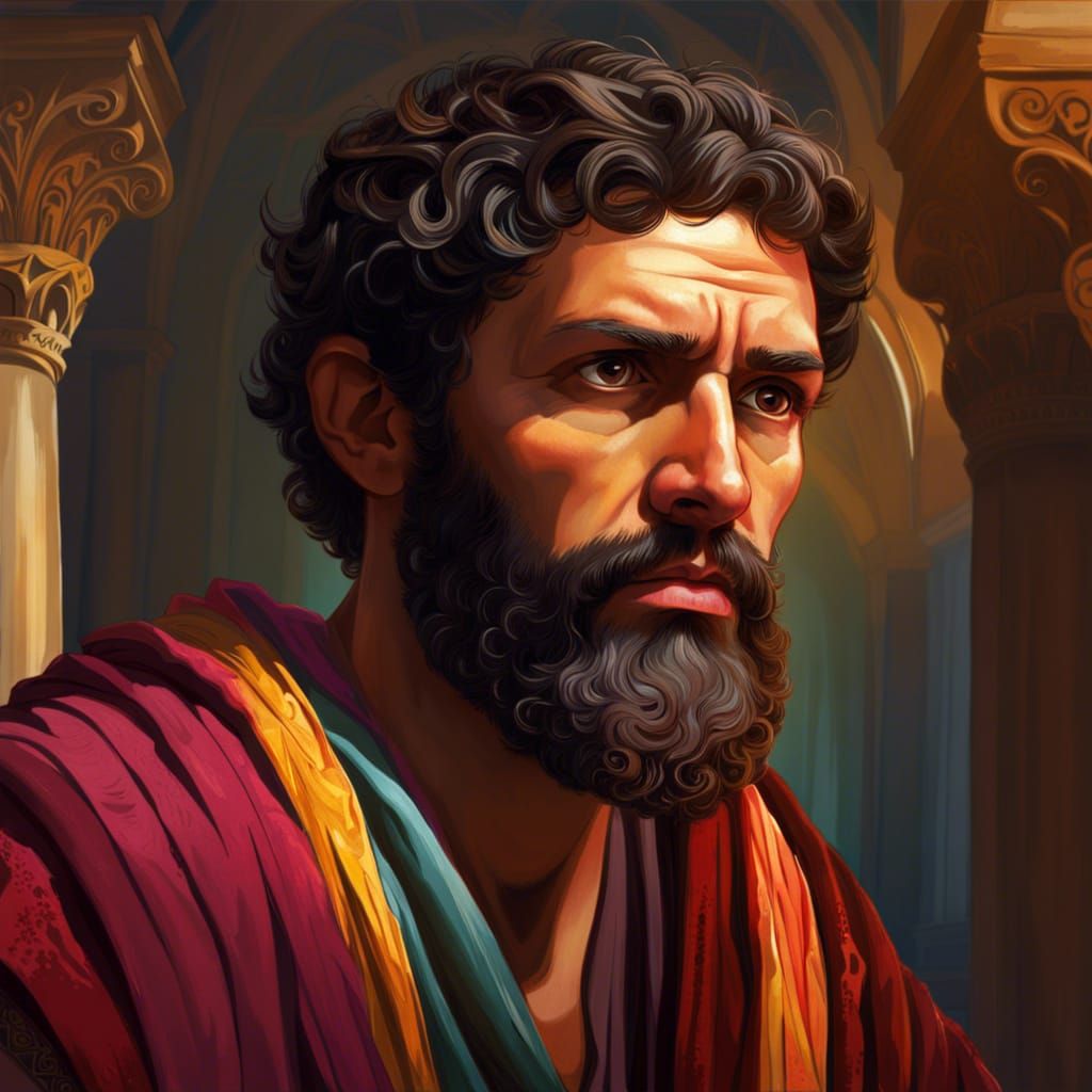 Detailed Portrait of Paul the Apostle in Hyperrealism