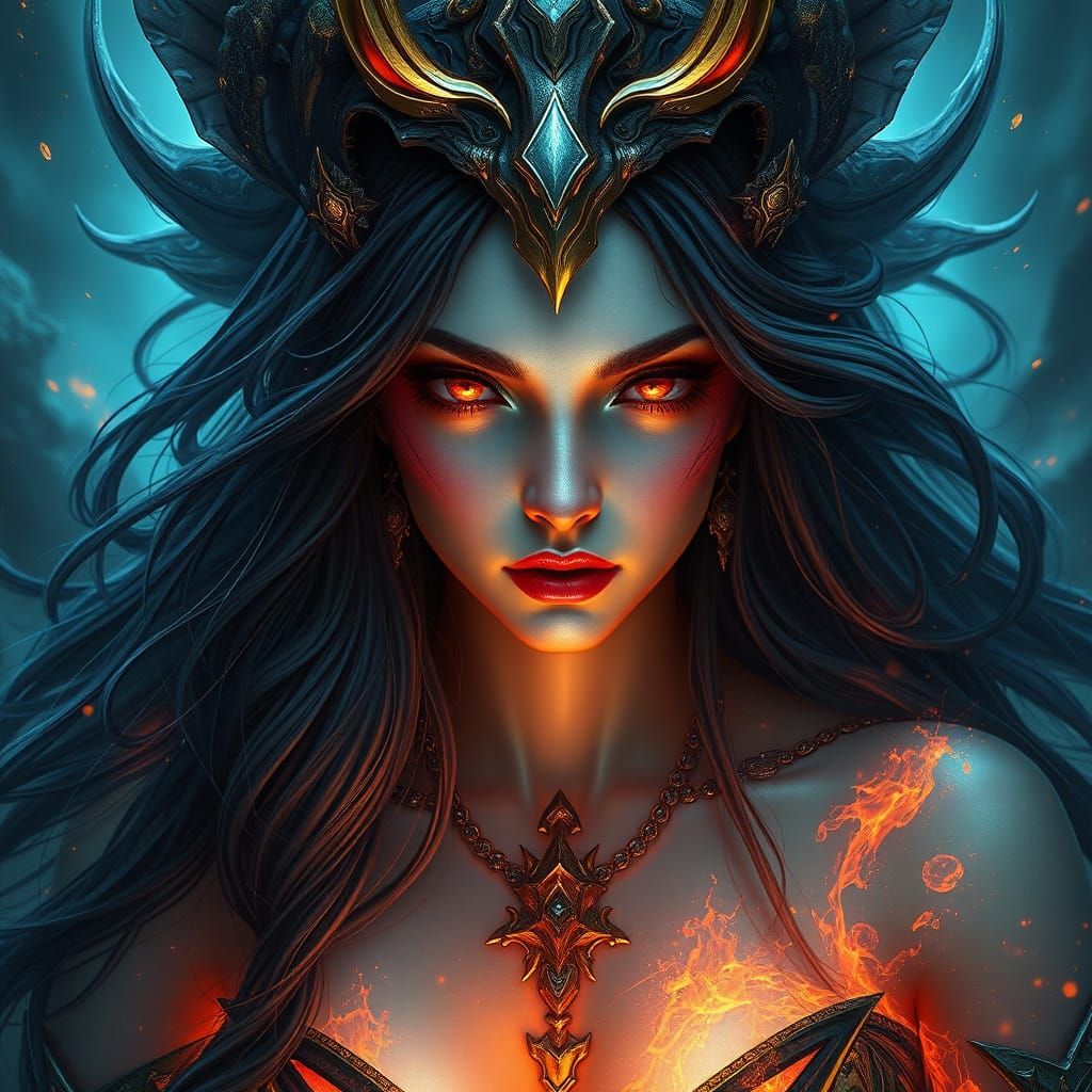 Goddess of the Abyss in Triadic Colors