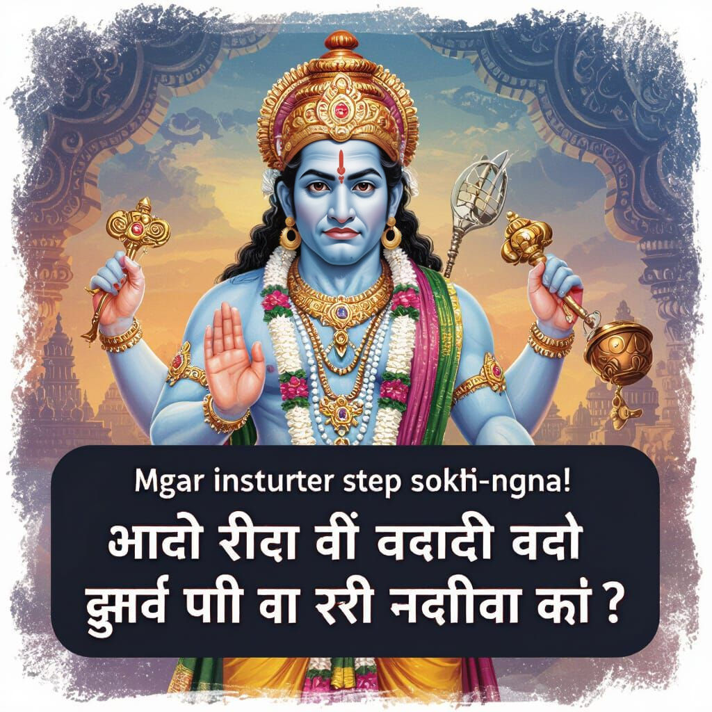 Detailed Painting of Lord Hanuman in Heroic Pose