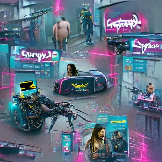 Cyberpunk Cityscape with Neon Lights