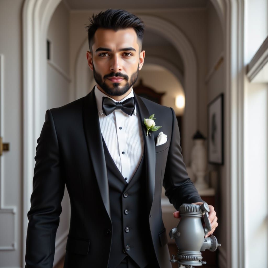 Elegant Tuxedo in Modest Style
