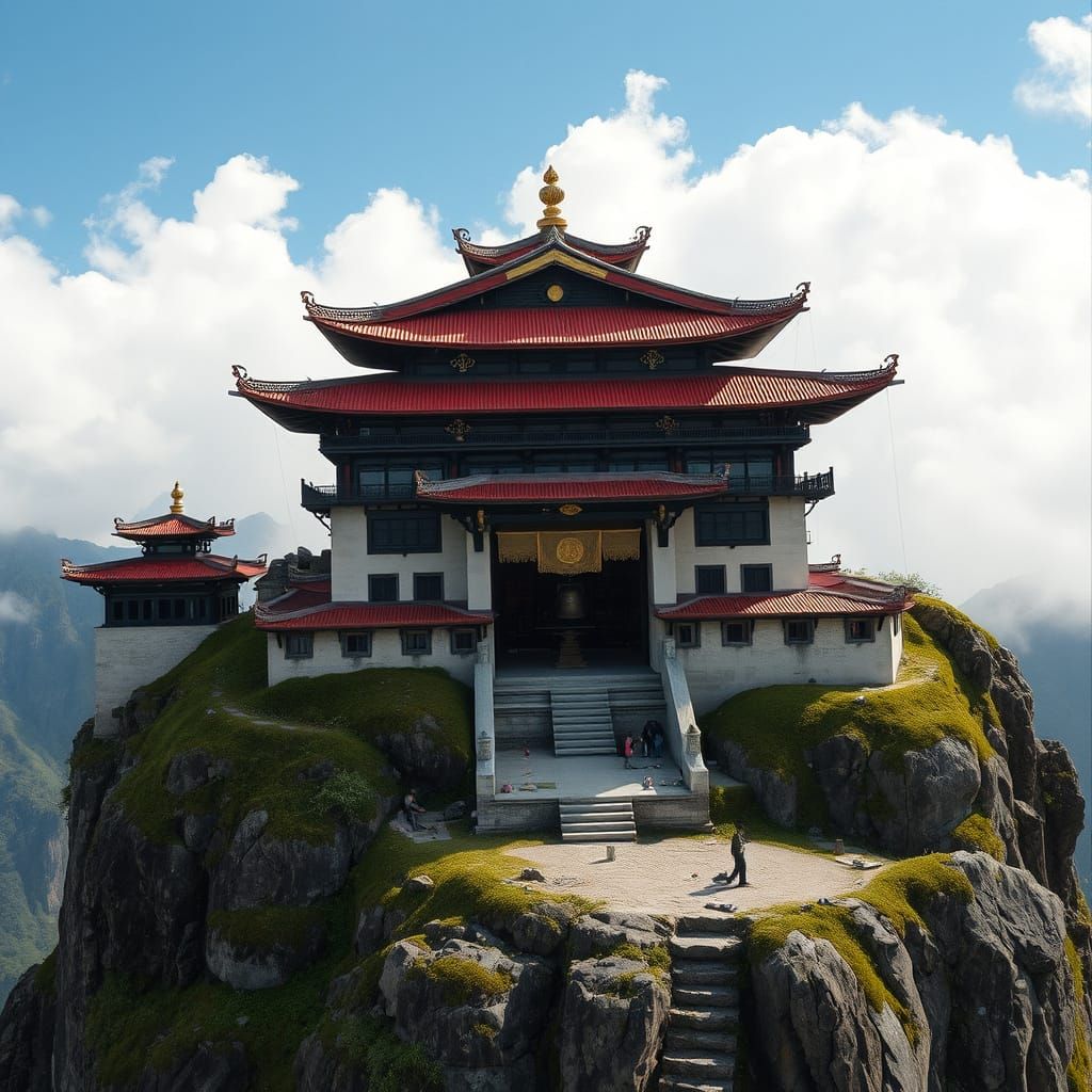 Ancient Monastery Suspended Among Clouds