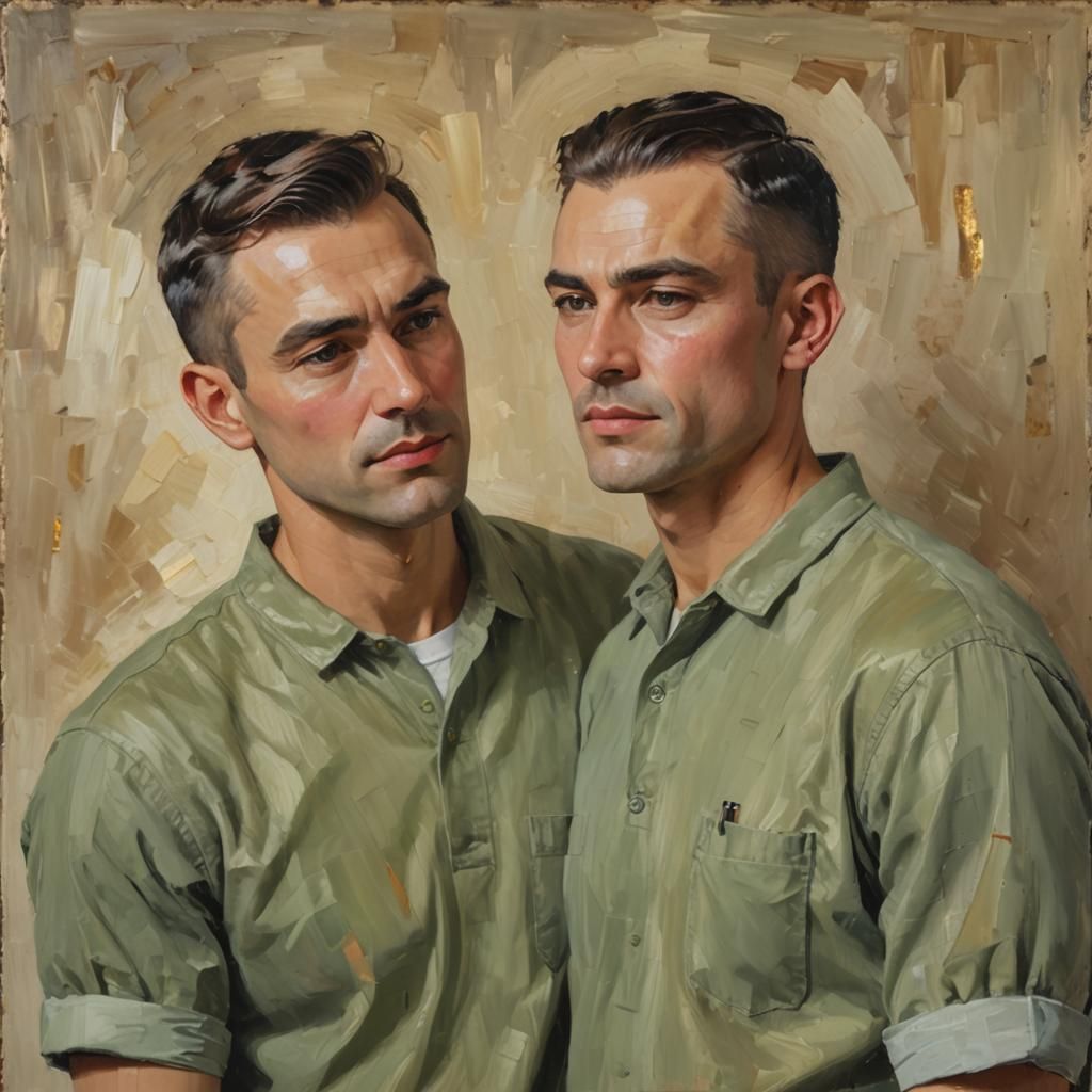 Neo-Impressionist Portrait with Impasto Textures