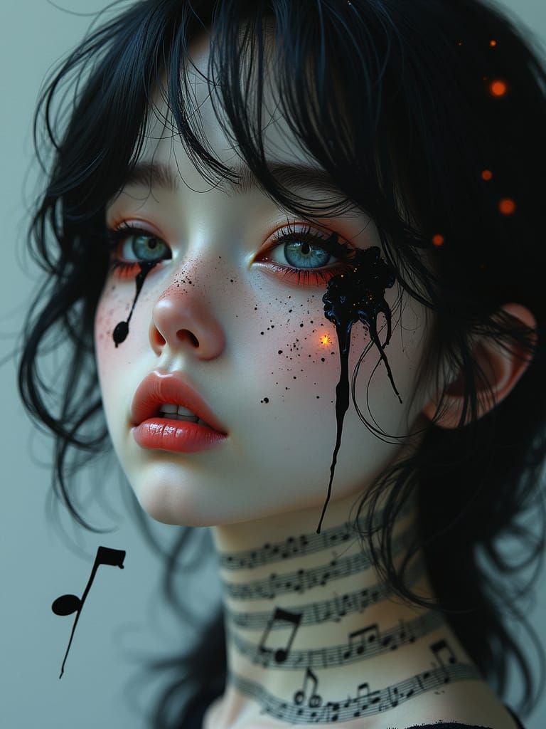 Ethereal Kawaii Siren with Sheet Music Skin