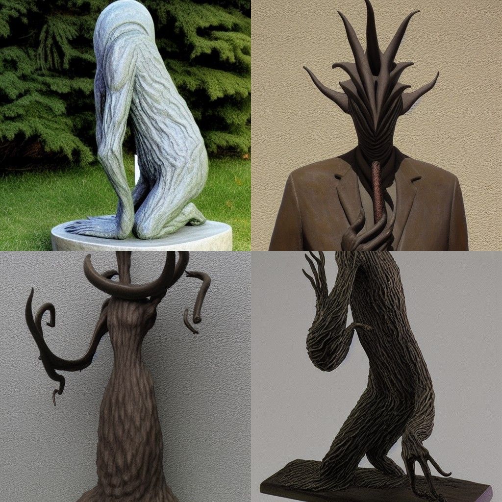 Nyarlathotep Bronze Sculpture in Gorey Style