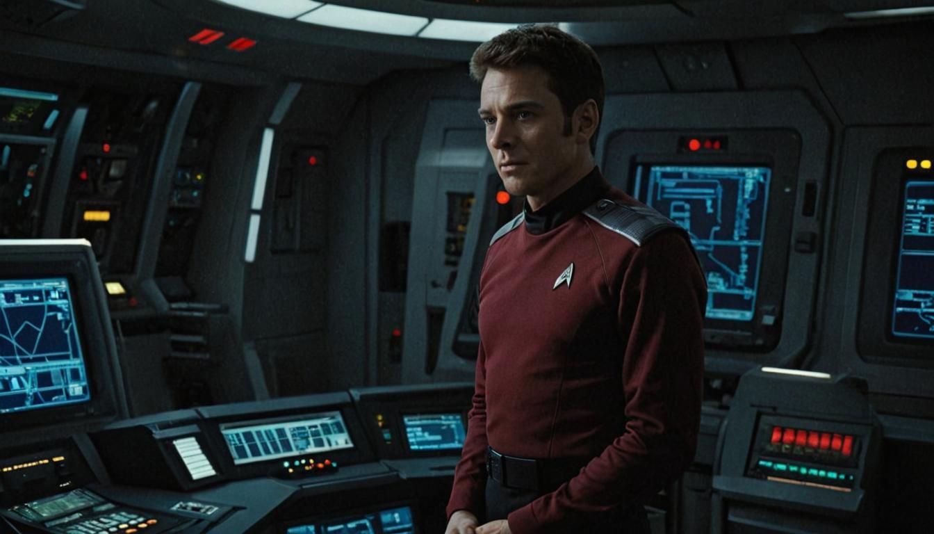 Officer on the Bridge of the USS Jagger: Cinematic Film Stil...