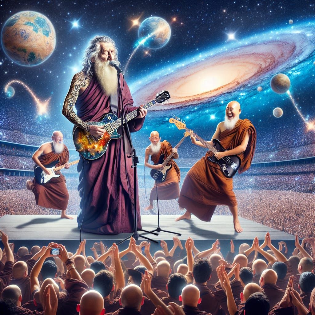 Celestial Rock Star Concert in Space