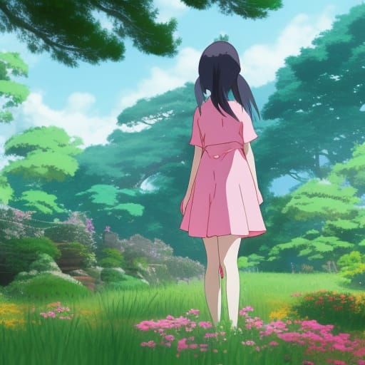 Dragon Girl in Garden: Anime Key Visual