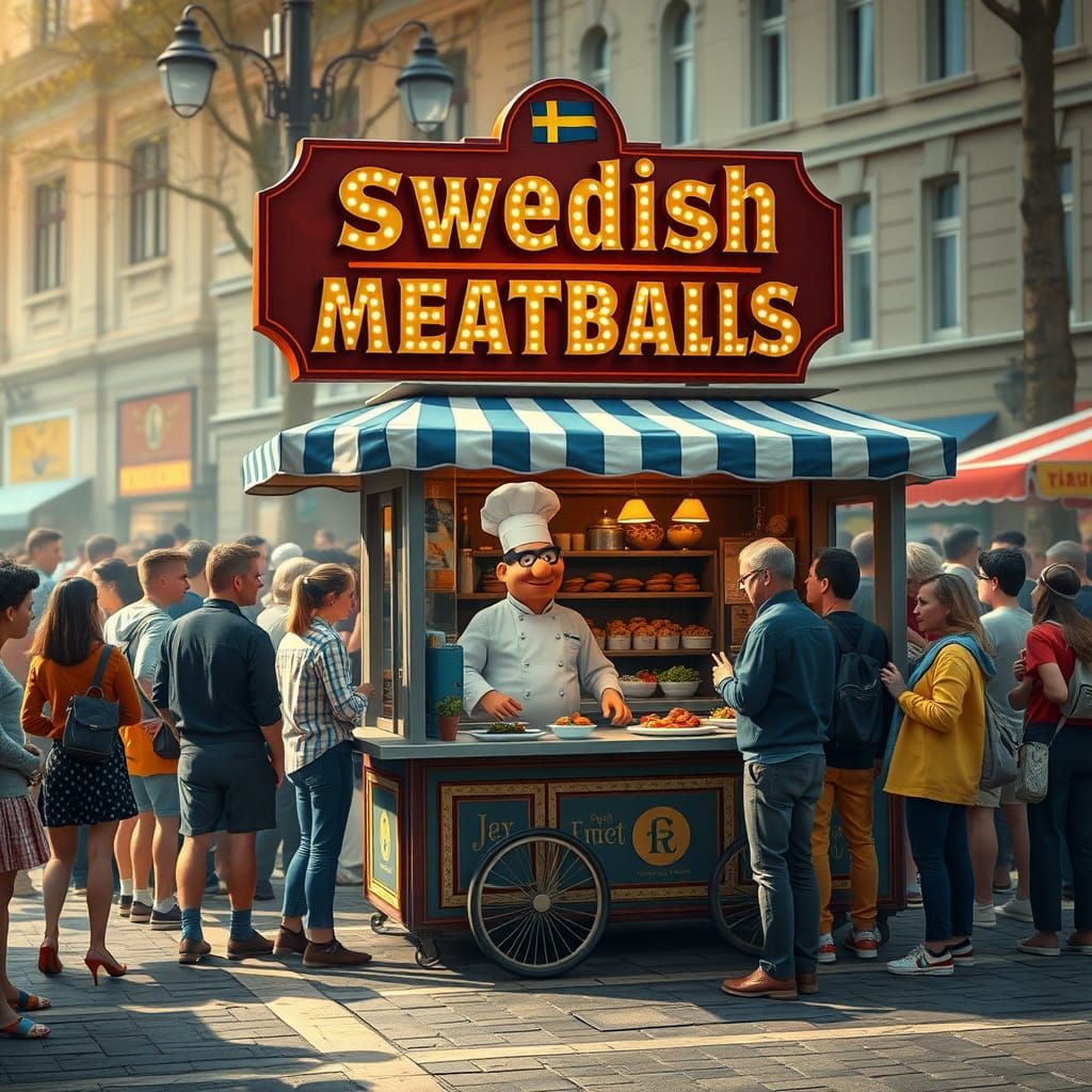 Swedish Meatball Stand Featuring the Swedish Chef