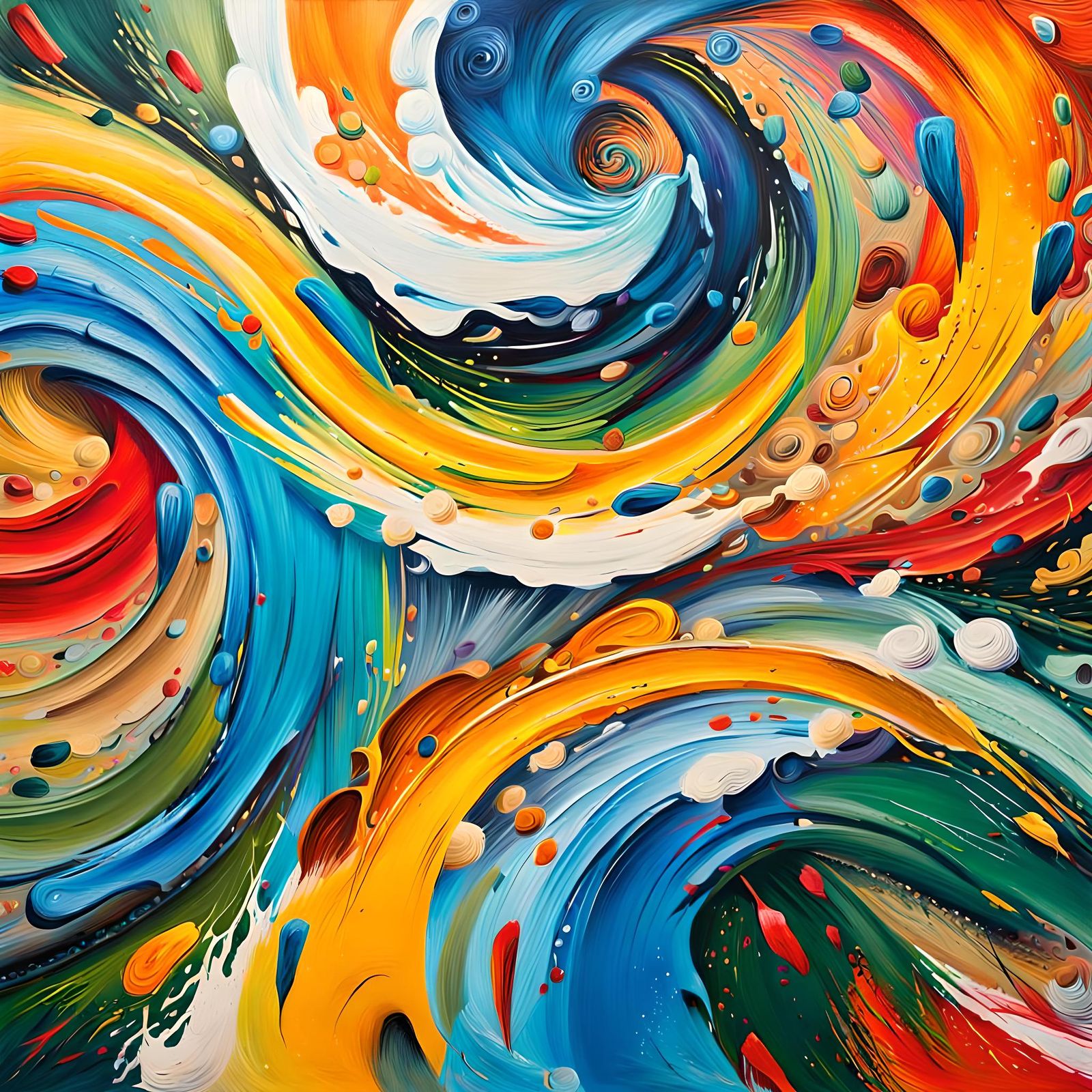 Abstract Surrealism: Paint Tornadoes in Mixed Media