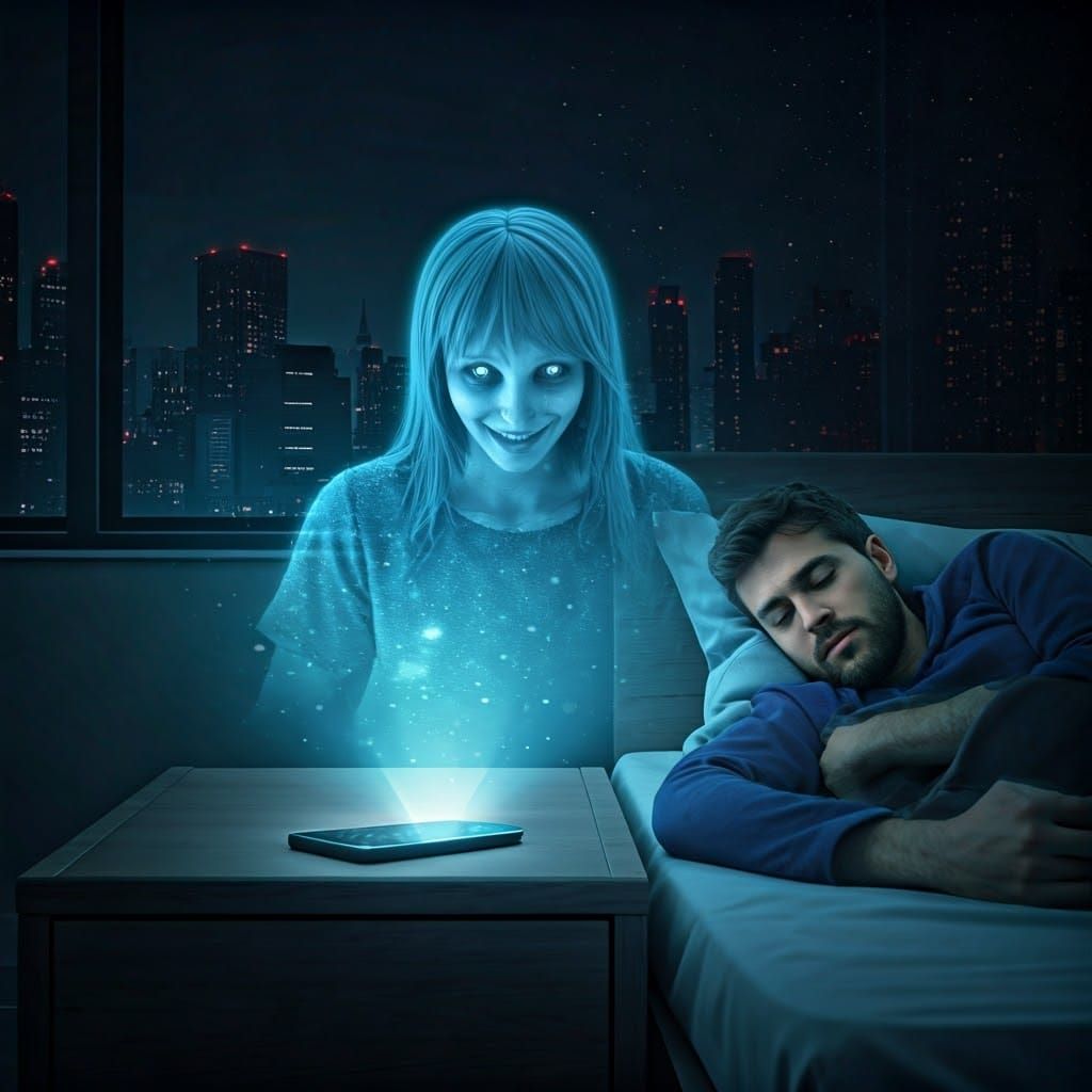 Sleeper with Ghostly Projection, Dark Academia Style