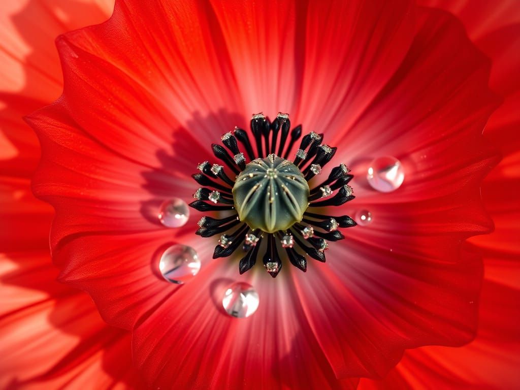 Stunning Hyper-Realistic Poppy Flower Macro Photography