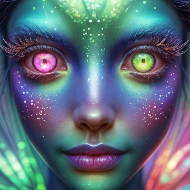 Striking Navi Woman with Heterochromia Eyes