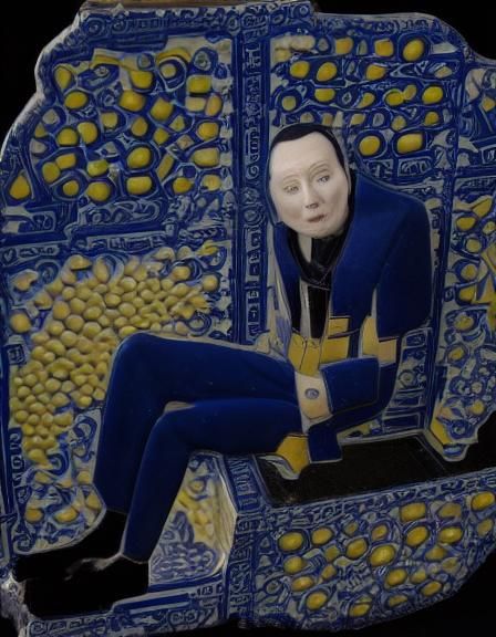 Porcelain and Chewing Gum Portrait of Computer Scientist