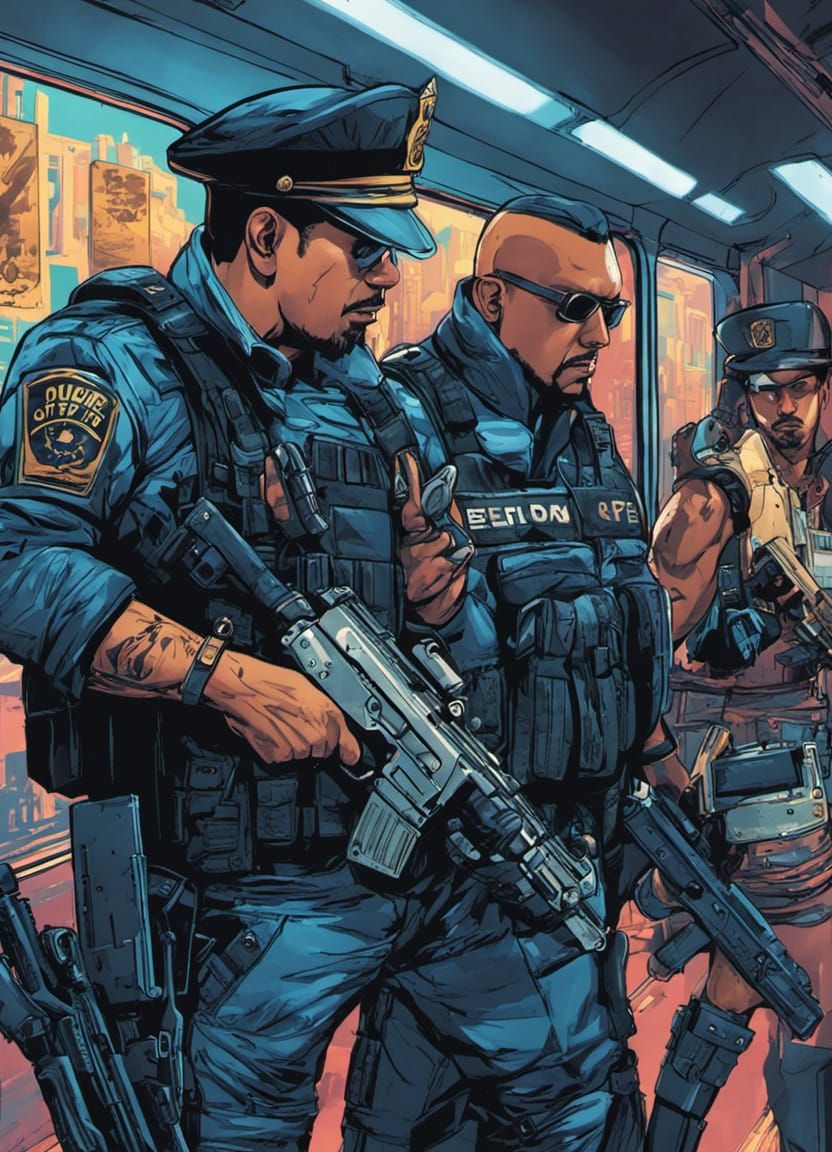 Cops in subway