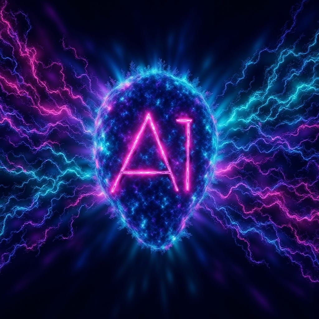 AI and Truth: Dystopian Sci-Fi Banner Design