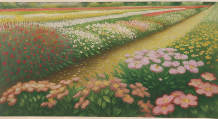 Vibrant Blooming Flowers in Warm Golden Light