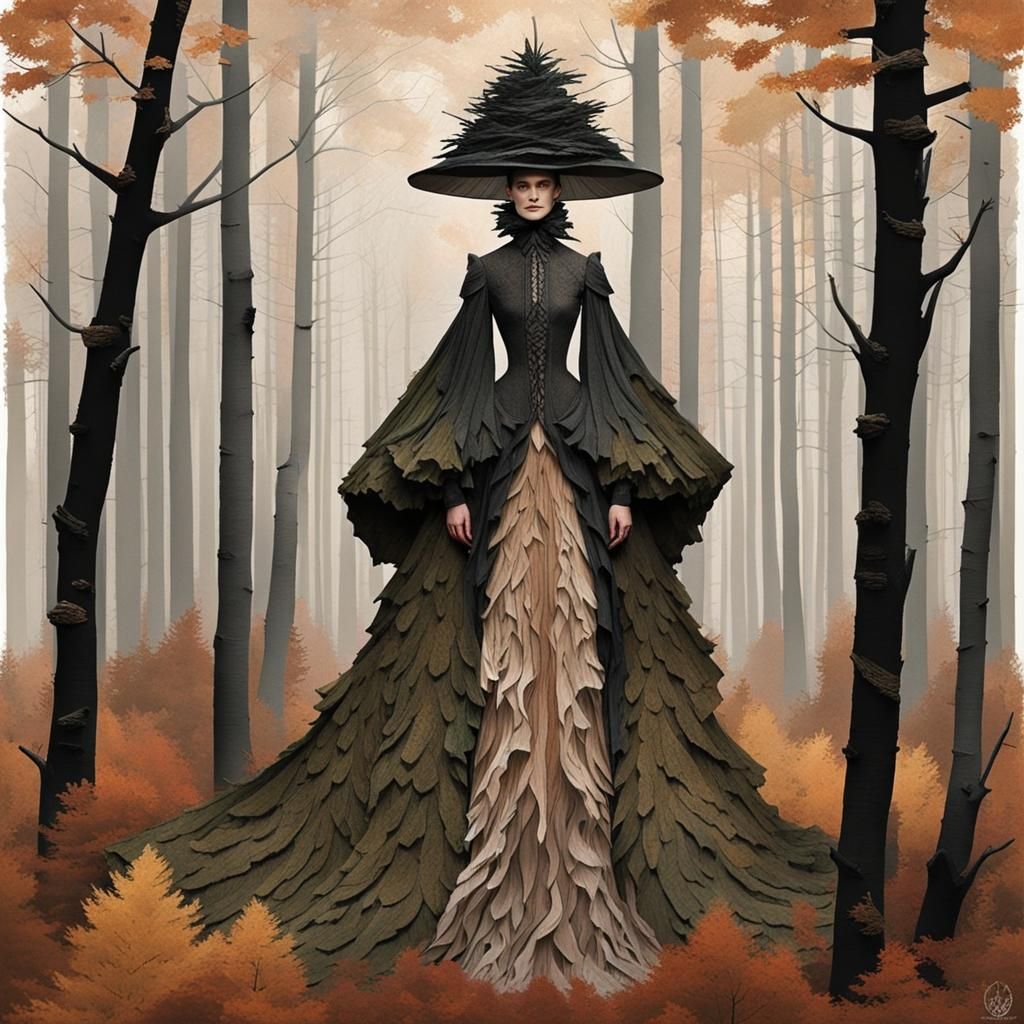 Fine Art Paper Collage Dress : Alexander McQueen Gothic Fash...