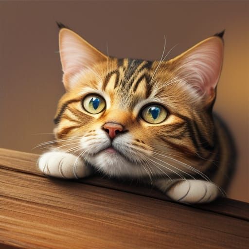 Watercolor Cat Paw Prints on Wood