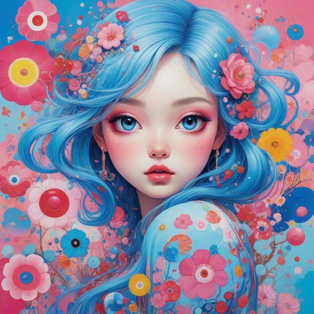 Vibrant Dreamscape in Pastel Hues