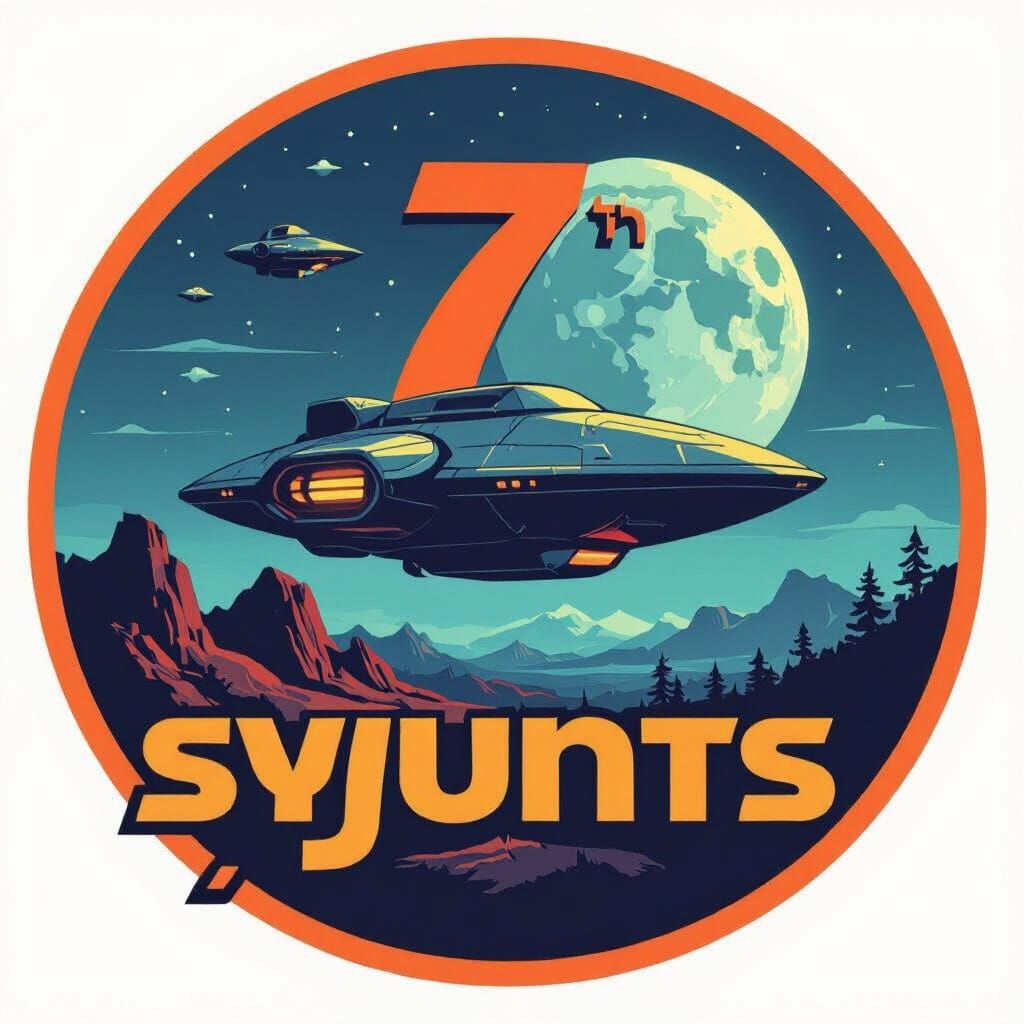 Sci-Fi Class Logo: Outer Space Exploration Theme