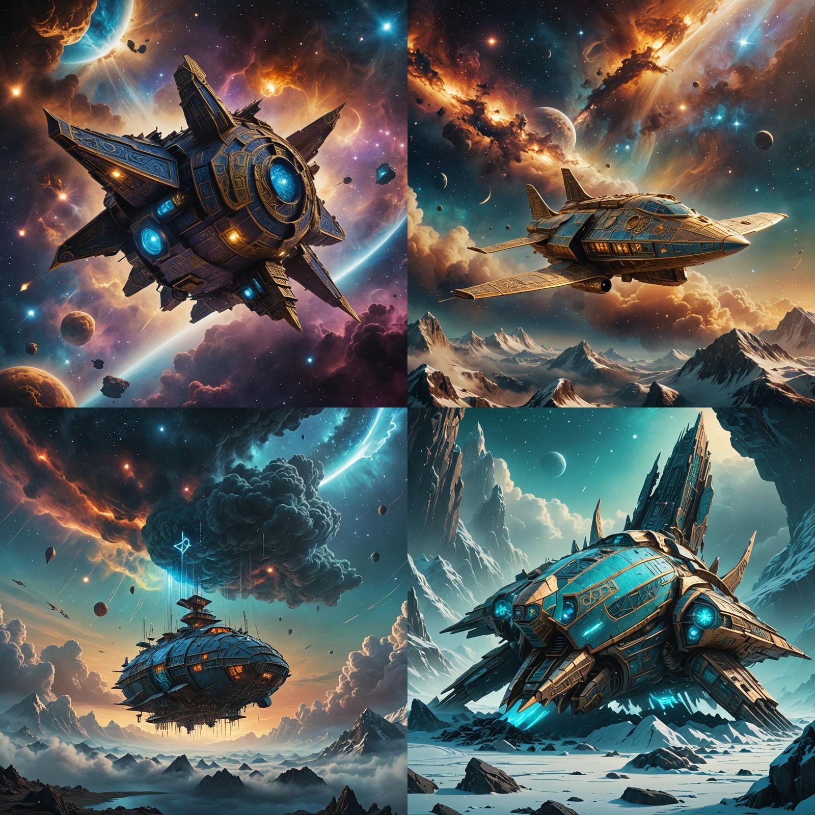 Viking Spaceship Concept Art in 8K Resolution