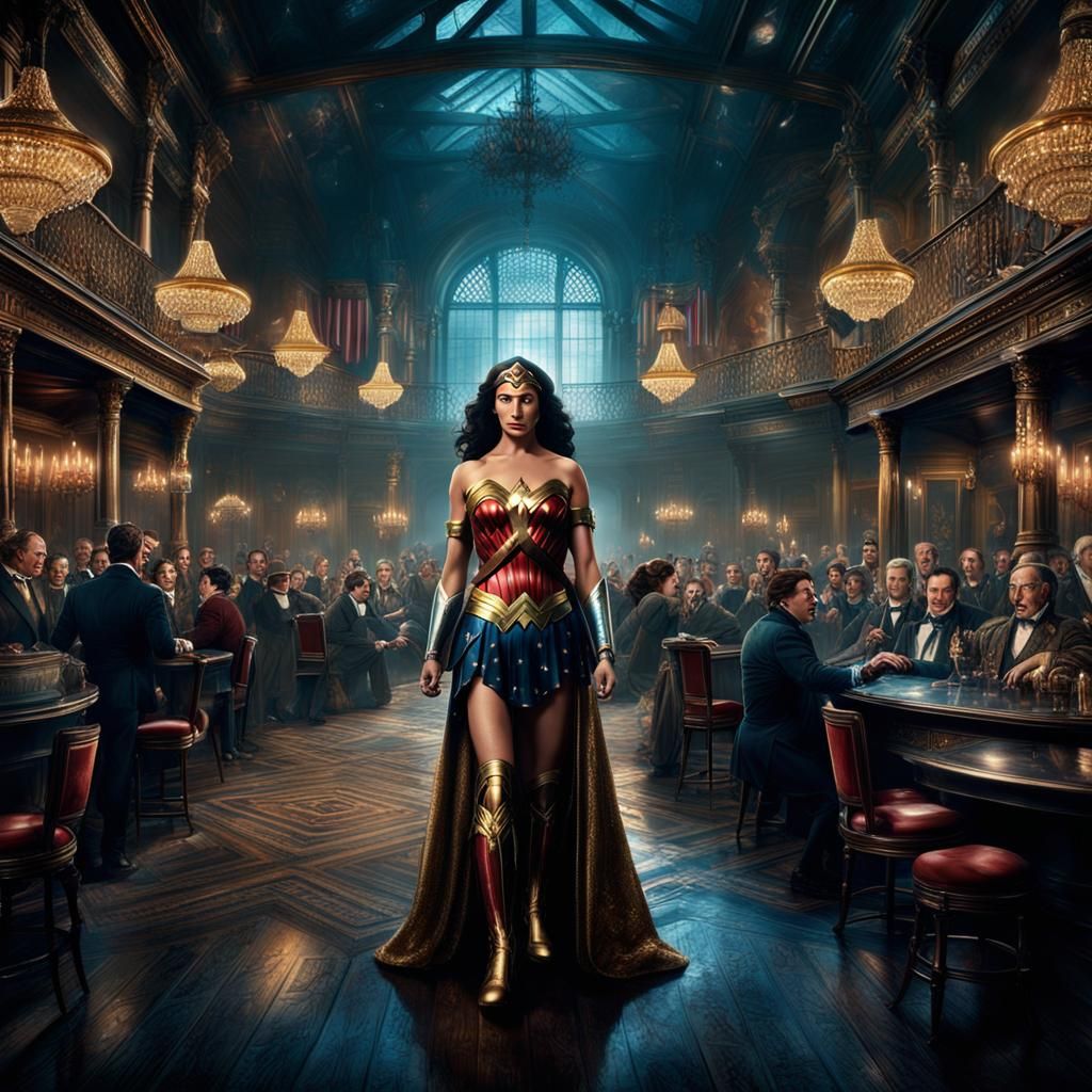 Wonder Woman: Nightclub Singer, 1860s Digital Art