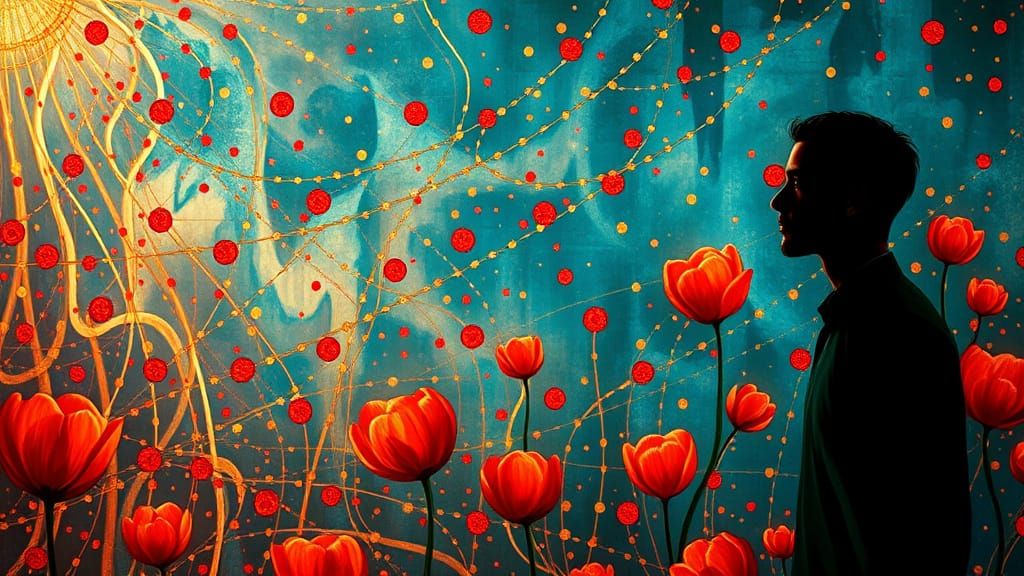 Dreamlike Whispers in Liquid Opal: Klimt-Inspired Ethereal L...