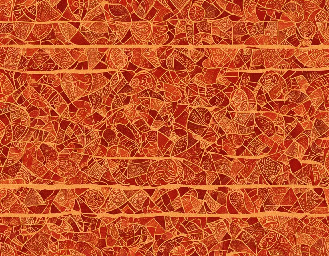 Vibrant Kintsugi-Inspired Explosion in a Retro Aesthetic