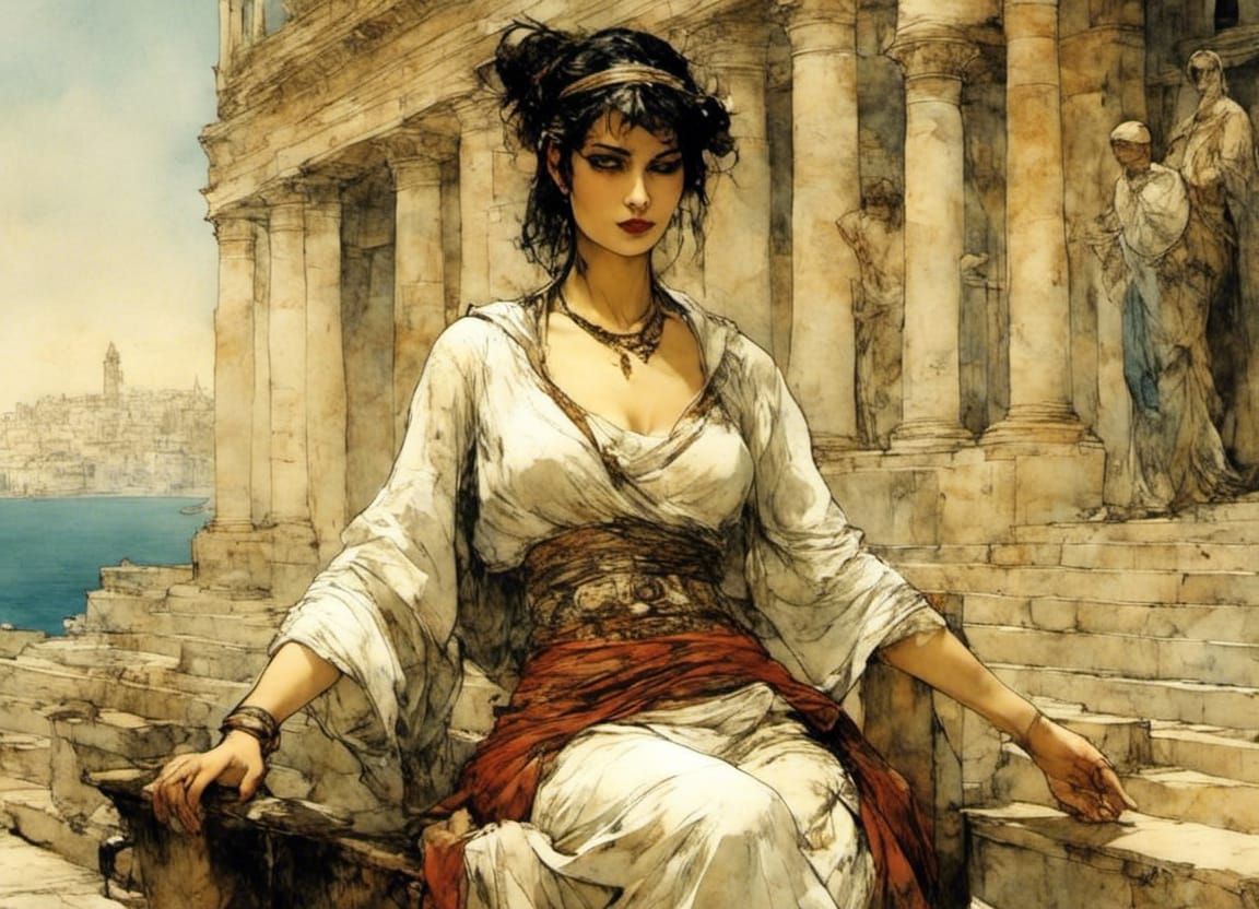Athenian wealthy lady in Pericles time