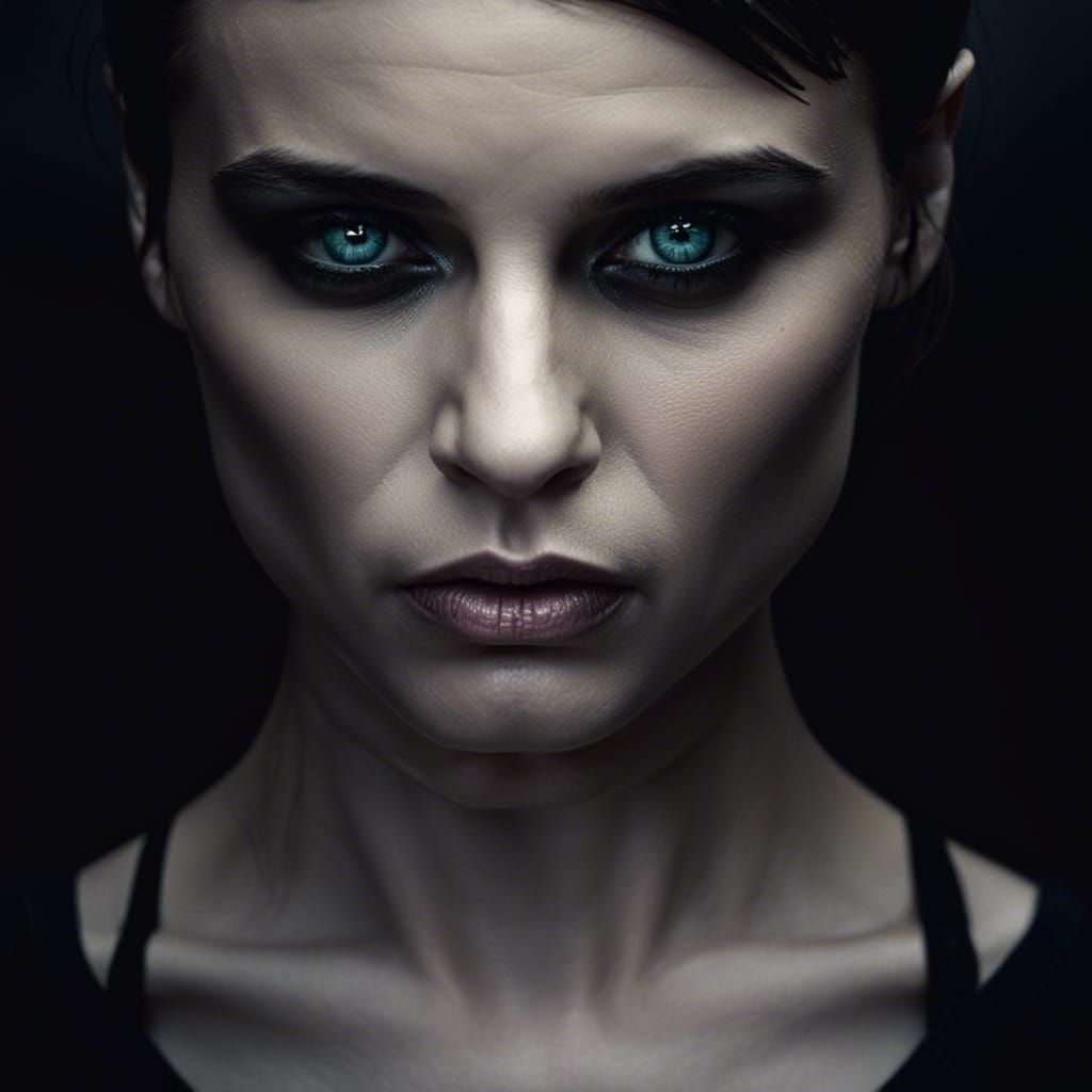 Girl with Dragon Tattoo in Photographic Realism