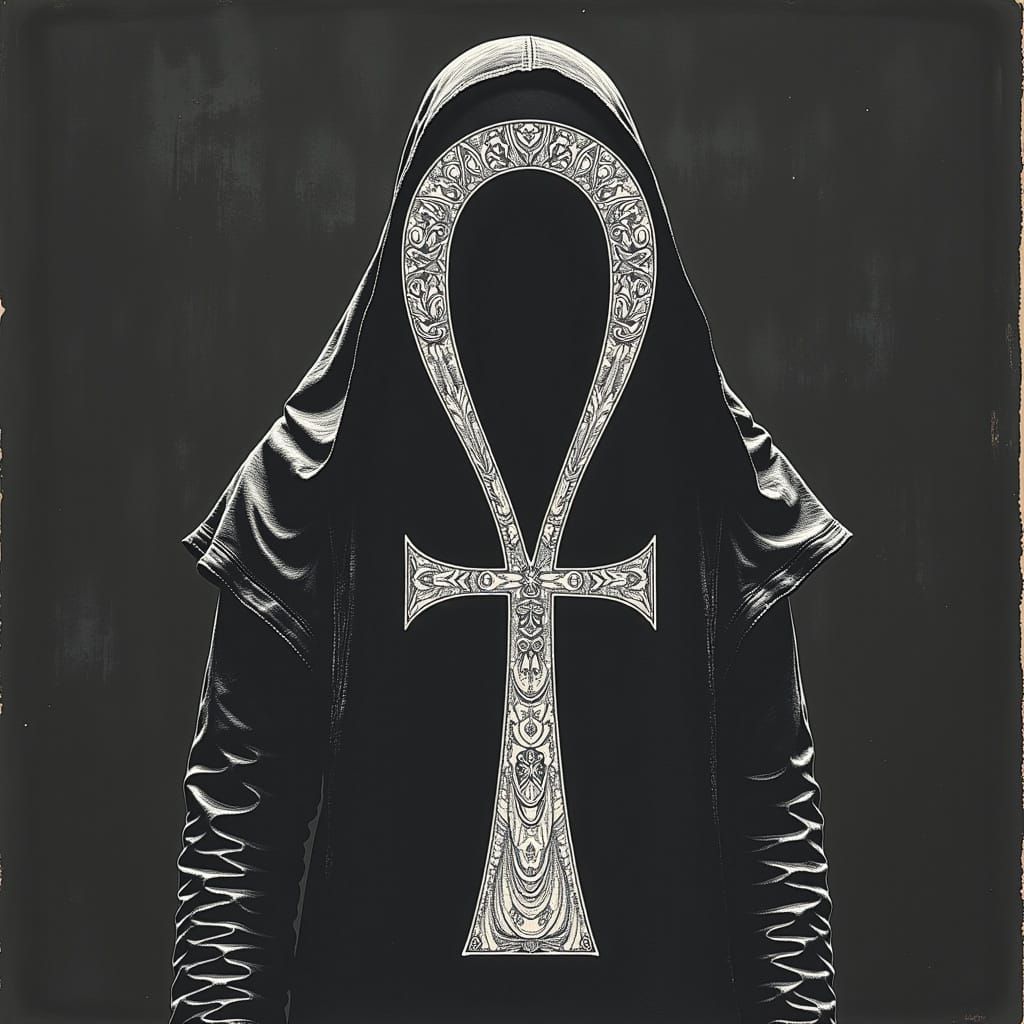 Ankh Graphic Novel Line Art with Dark Realism