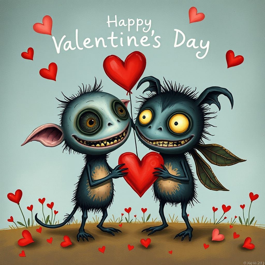 Whimsical Creatures Celebrate Valentine's Day in a Meticulou...