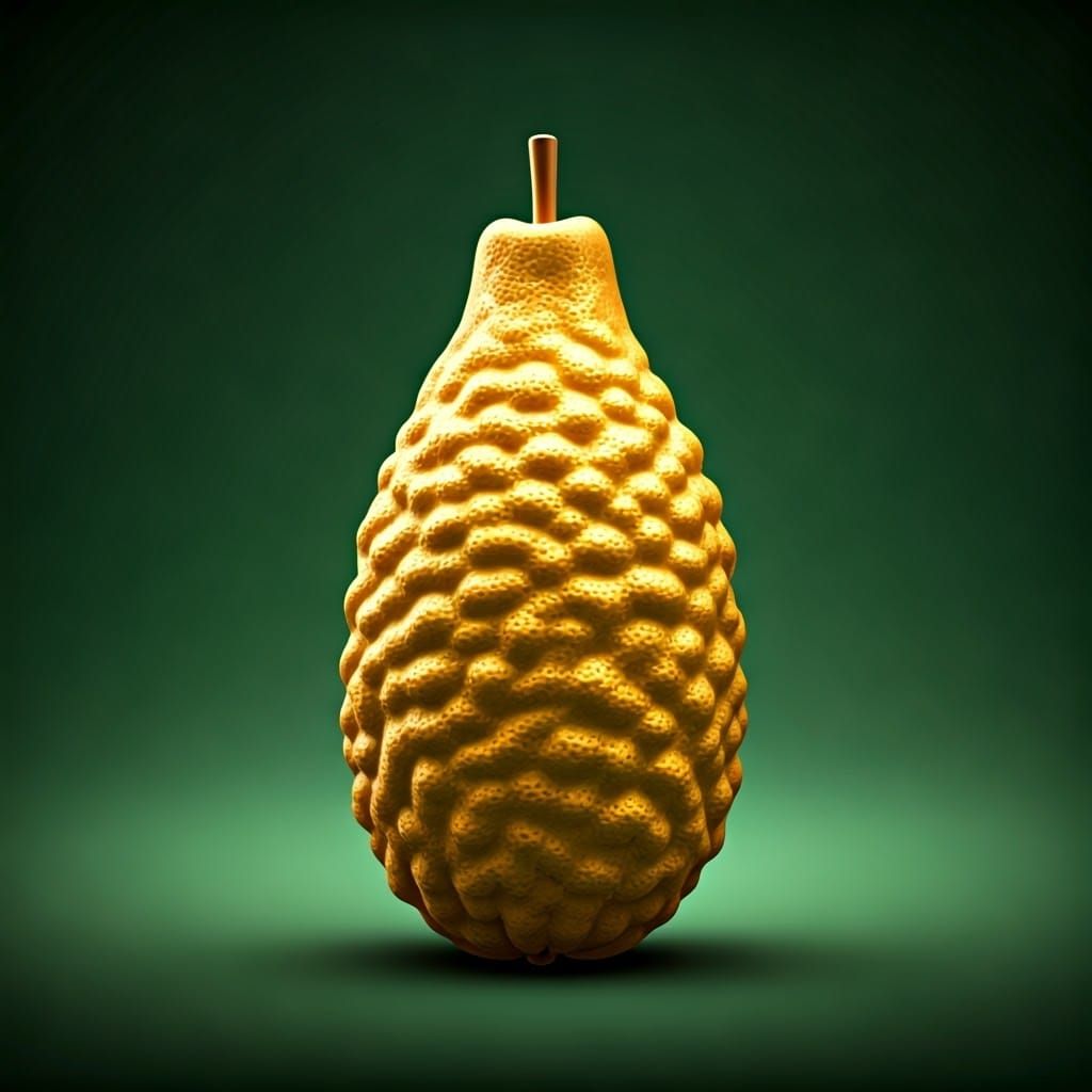 Golden Etrog Radiates Luxury in Art Nouveau Style