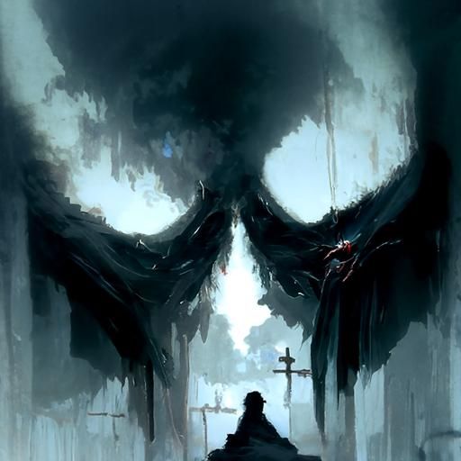 Sinister Death Figure in Dark Fantasy Style