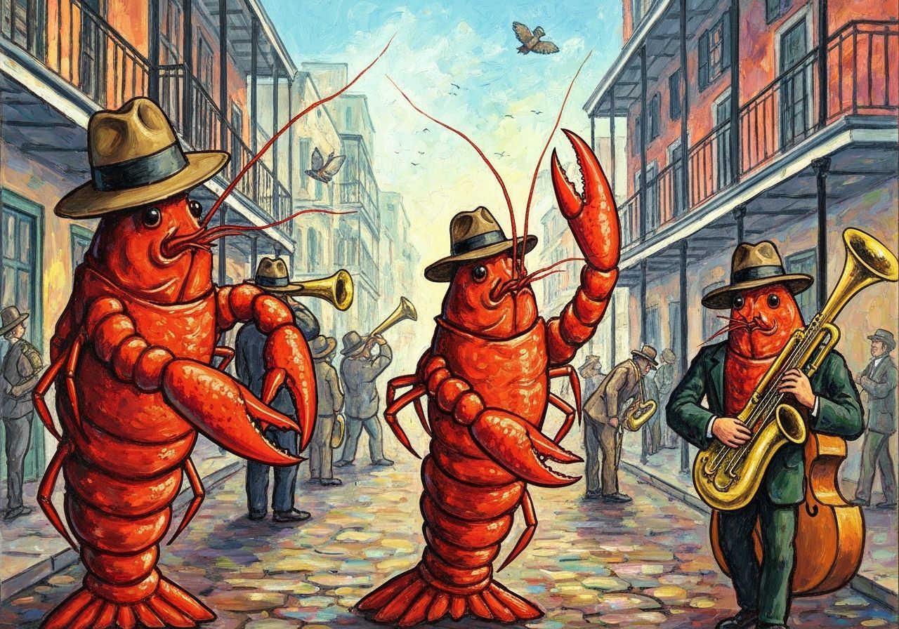 Cajun Crawfish Jazz Band in New Orleans