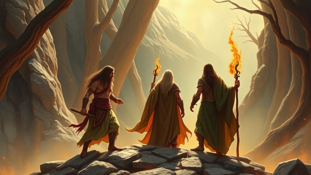 Priests Gathered Around the First Flame